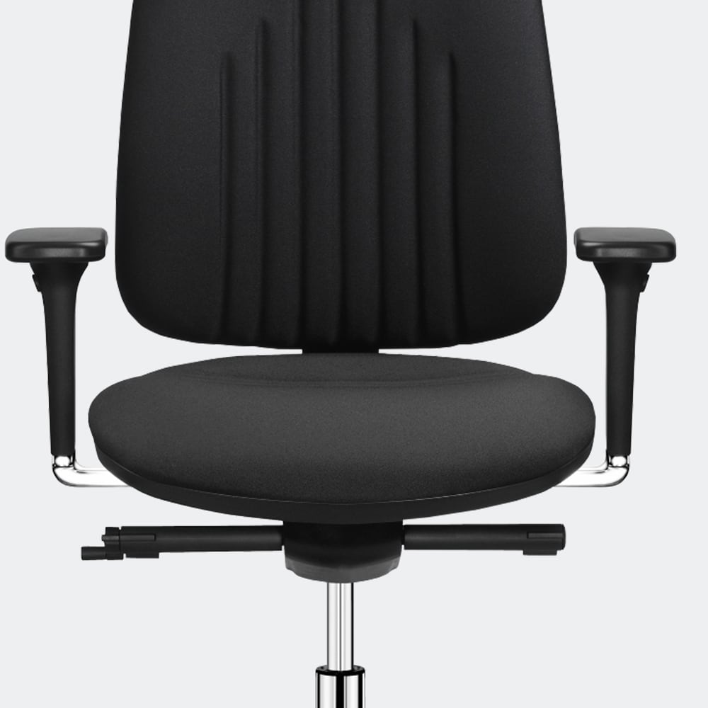 Bürodrehstuhl 1 MAS Optionen Paar verstellbare Armlehnen Nylon schwarz Ergonomie bei der Arbeit in Sommeri