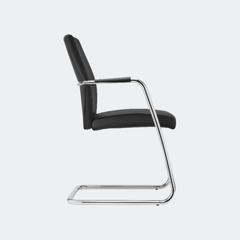 Büromöbel Besucherstühle Freischwinger Passe-Partout hoch für Sitzkomfort und ergonomisches Sitzen aus der Schweiz L+S AG design + technics