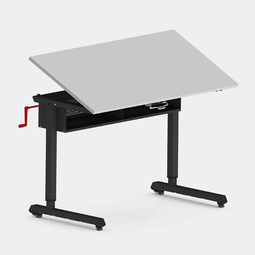 stufenlose Schrägstellung Doppeltisch Genius hohe Modularität L&S AG design und technics Schultisch Produkte