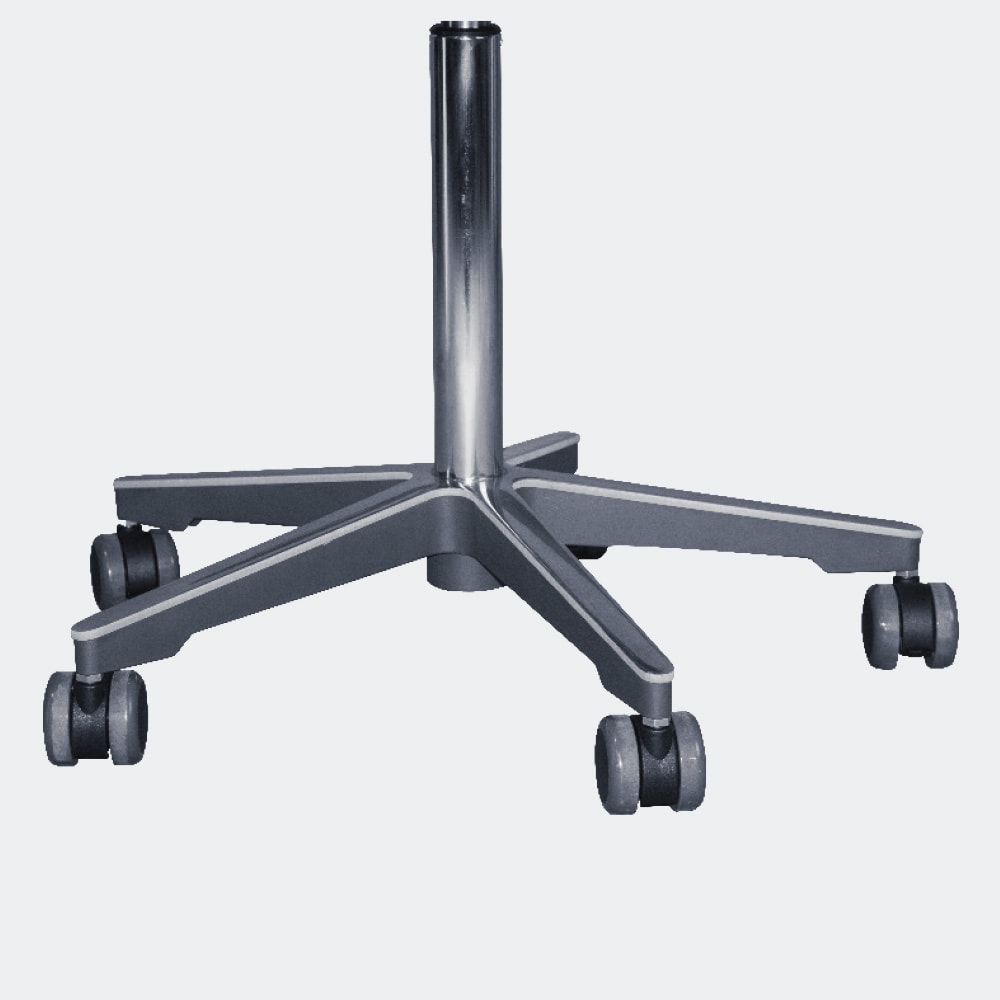 Schulmöbel Produkte Stühle Stuhllinie JOY Fünfsternfuss mit Rollen aus poliertem Aluminiumdruckguss L+S AG in der Schweiz