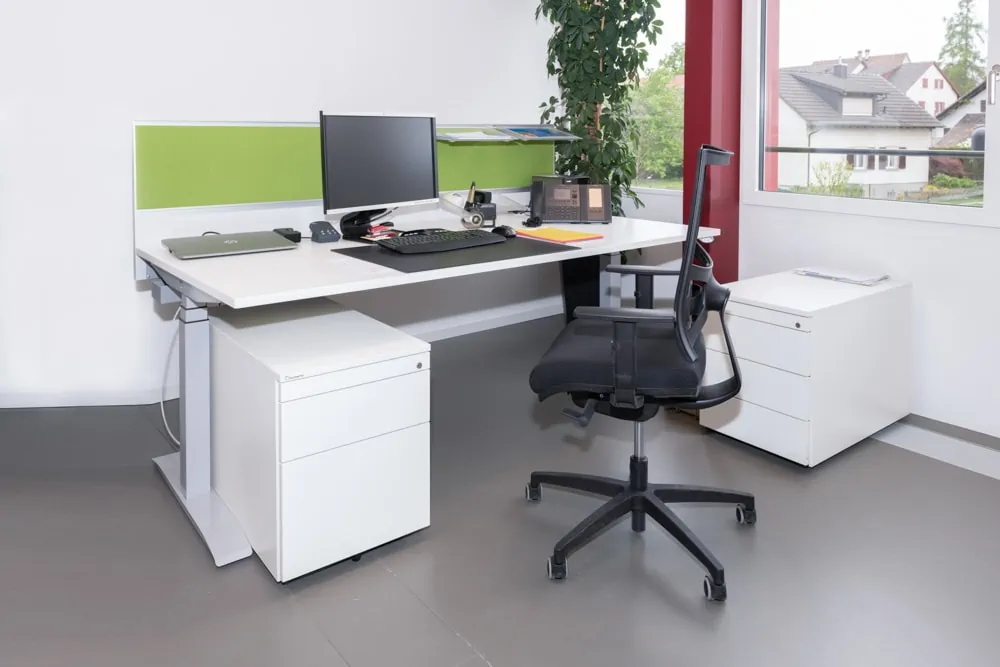 Büromöbel Referenzen Büroeinrichtung Scherzingen Arbeitszimmer ergonomisches Arbeiten in der Schweiz von L+S AG design + technics