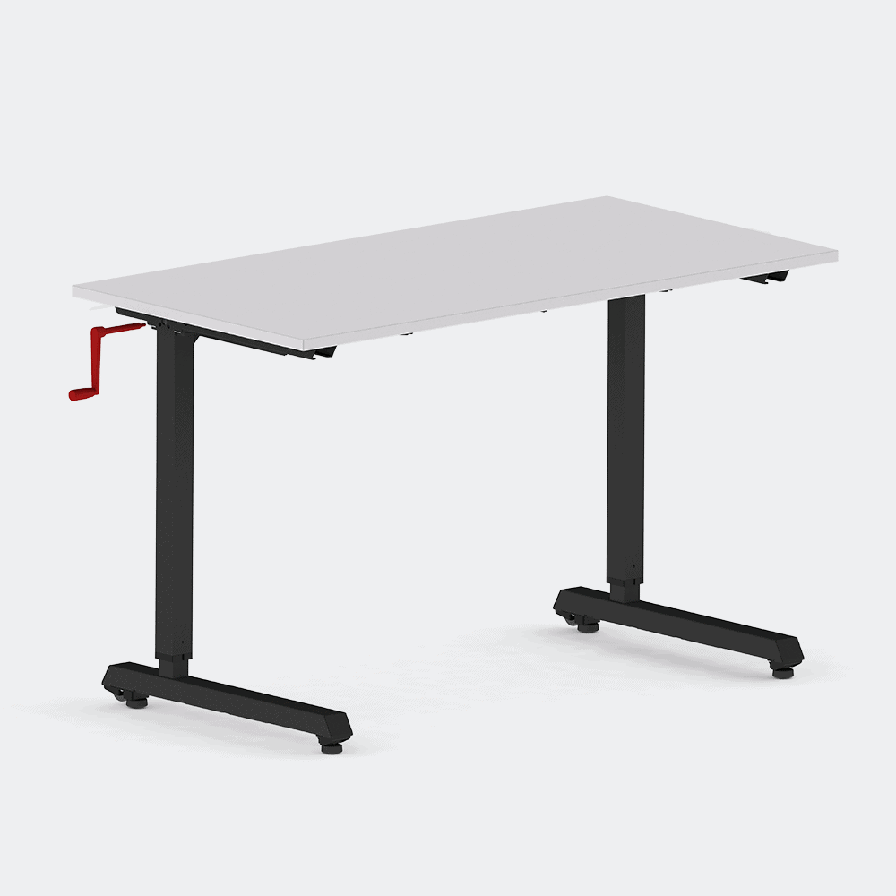Schultisch Genius Doppeltisch mit Kurbel L&S AG design und technics Sommeri Schultisch Produkte Schulmöbel