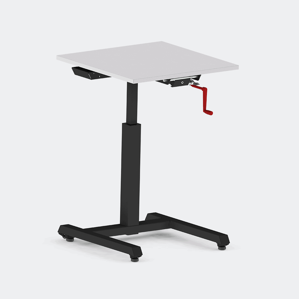 Schultisch Genius Einzeltisch mit Kurbel L&S AG design und technics Sommeri Schultisch Produkte ergonomische Schulmöbel