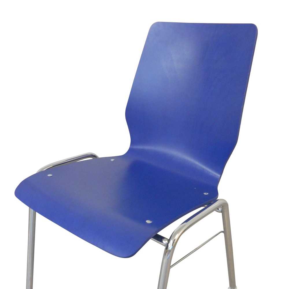 Stapelstuhl SN H1 blau Konferenzräume ergonomische Sitzschale produziert in der Schweiz L&S AG design und technics Sommeri