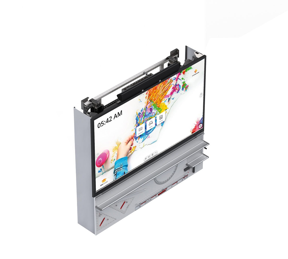 Monitoranlage Wandtafelsystem interaktiver Monitor geringer Energieverbrauch L+S design und technics made in Swiss